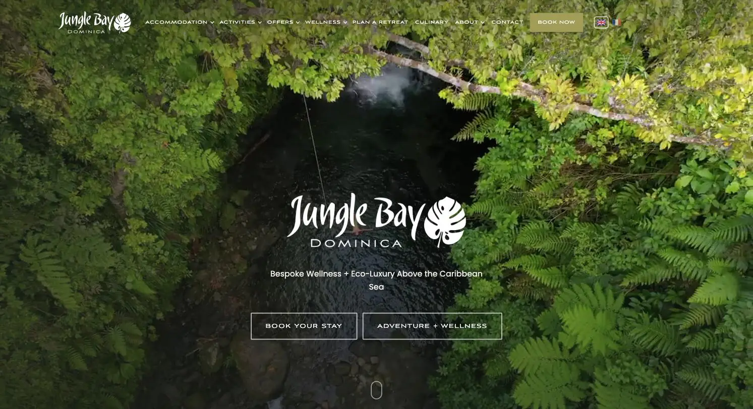 Jungle Bay Dominica home page