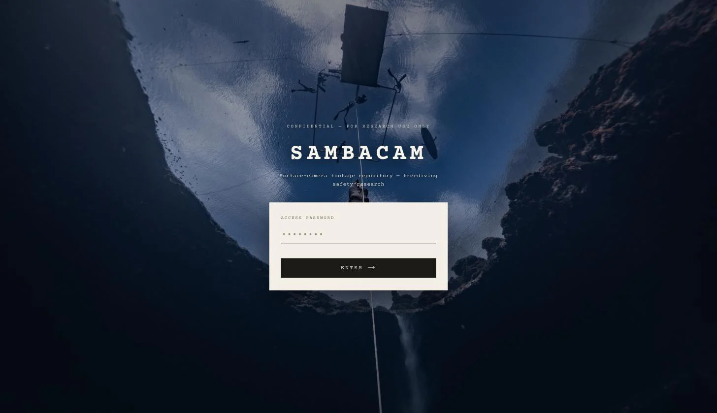 The Sambacam access gate